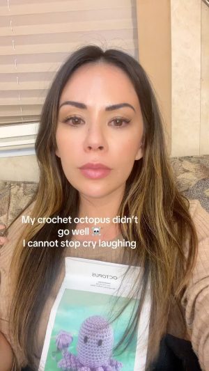 Janel Parrish Instagram - Tiktok enjoyed my crochet fail. It’s your turn. His name is Wilbur.