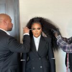 Janet Jackson Instagram – #fridaymood 💖
#fbf #pfw @alexandermcqueen show 

Make up: @prestonmakeup 
Hair: @larryjarahsims