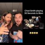 Jared Leto Instagram - I’ve had so much fun reacting to your covers, like this incredible @chadsmithofficial video, that we’re bringing one of you ON STAGE!! 🚀🎶 Use #THEKILLCOVER and head to @30secondstomars for more details 🕺🏻