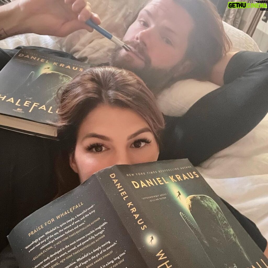 Jared Padalecki Instagram - “Abandon hope all ye who enter here…” This month’s #BookClub pick will dive deep into Whalefall by @kraus_author. We’re so excited to share this gripping, powerfully poetic read about a young man on a mission to find his father’s remains at the bottom of the ocean as the ocean and his thoughts swallow him up. Grab your copy of this over-whale-ming adventure today (check my stories!) and then join me and @jaredpadalecki on October 4th for a virtual conversation with Daniel through @bemoment.us. A portion of tickets support @readingisfundamental to help put books in under-resourced schools across America. Get tickets: LINK IN BIO! #Bookstagram #AuthorsOfInstagram