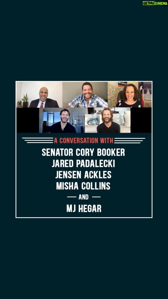 Jared Padalecki Instagram - Hey Y'all!!! @jensenackles @misha & I talked with fellow #SPNFamily members Senator @CoryBooker & future senator @MJfortexas about the future of #SPN, our country, and why EVERYBODY needs to get out and VOTE!!