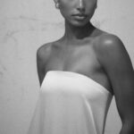 Jasmine Tookes Instagram - Dolled up for an evening with @esteelauder 🤎 Makeup by me.