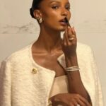 Jasmine Tookes Instagram - Dolled up for an evening with @esteelauder 🤎 Makeup by me.