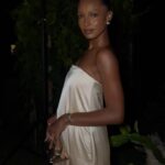 Jasmine Tookes Instagram - Dolled up for an evening with @esteelauder 🤎 Makeup by me.