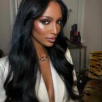 Jasmine Tookes Instagram - I had the honor of hosting a lovely dinner with @TRESemme to preview some hair and fashion trends for the upcoming NYFW season and learn about how their new Keratin Smooth Weightless Collection creates the most gorgeous silky-smooth styles. To create my look for the evening, we used the amazing new collection, and I just can’t believe the shine my hair has. Keep an eye out during NYFW for all of the sleek runway looks. #TRESnyfw #TRESpartner #NYFW