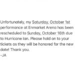 Jason Aldean Instagram - Stay safe Savannah! We’ll see y’all soon.