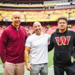 Jason Oppenheim Instagram - Flew out to D.C. this weekend with some friends to watch the Commanders get a W! It was an absolute dream getting to meet so many of the legendary players I grew up watching, and so many of the new guys who carry the torch @commanders #httc Special thanks to team president Jason Wright, and PR @sophialautieri @emileefails Commanders Field