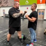 Jay Cutler Instagram - “Make me look tough” 340 vs 240 @eddiehallwsm NEC Birmingham