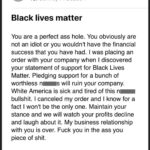 Jeff Bezos Instagram - There have been a number of sickening but not surprising responses in my inbox since my last post. This sort of hate shouldn’t be allowed to hide in the shadows. It’s important to make it visible. This is just one example of the problem. And, Dave, you’re the kind of customer I’m happy to lose.