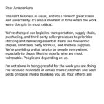Jeff Bezos Instagram - A message to all Amazon employees.