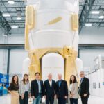 Jeff Bezos Instagram - Repost from @blueorigin • We unveiled our nearly 3-story Blue Moon MK1 cargo lander demonstrator. MK1’s early missions will pave the way and prove technologies for our MK2 lander for @nasa’s Human Landing System. These landers hitch a ride into space in New Glenn’s 7-meter fairing. MK1 will be capable of delivering three metric tons to any location on the Moon’s surface. That capacity makes it ideal for a variety of logistics, infrastructure, and science payloads. Our Blue Moon landers are architected for that future day when lunar ice can be used to manufacture LOX and LH2 propellants on the Moon. Click the link in our bio to learn more. #ArtemisV #ForTheBenefitOfEarth