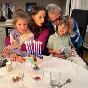 Jeff Goldblum Instagram - Sending light, blessings, and love from my family to you, to yours, to everyone, everywhere! <3 The Goldblums <3 🕯🙏🏼🌍💖🌠☮️✨ Italy
