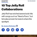Jelly Roll Instagram - Making headlines out here again - never would’ve dreamed this would be life— unreal 🙏