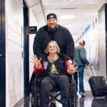 Jelly Roll Instagram - One of the coolest experiences for me is when my mother makes it out for a show. I started writing songs because I seen how much she loved music and how much it helped her . I am grateful that she is able to see my perform at this level. She got to come see me sell out the legendary Rupp Arena in Lexington Kentucky- of course she asked me to take her to Struggles dressing room to see him. She loves Struggle to death