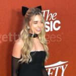 Jenna Davis Instagram - What a night 🖤 thank you @variety !!! dress: @nanajacqueline_ heels: @stuartweitzmen earrings: @ninashoes ear cuffs: @maisonmiru clutch: @jeffreylevinson gloves & bow: @shopakira Hollywood