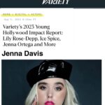 Jenna Davis Instagram - Thank you @variety ♥️ I’m honored to be part of your Power of Young Hollywood 2023 impact report.