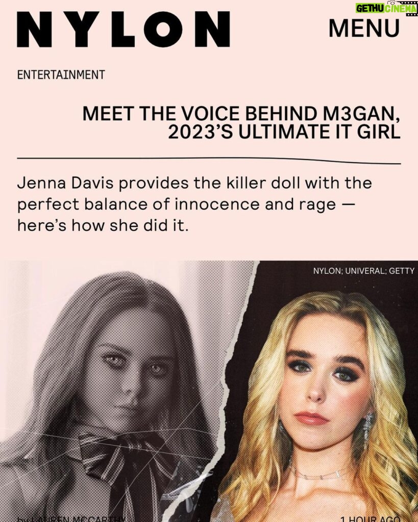 Jenna Davis Instagram - @meetm3gan in theaters now🖤I feel honored to be apart of this film. To our director, @gerardjohnstone you are a ray of visionary talent, I feel honored and had a blast combining our visions. I’m beyond thankful @universalpictures @blumhouse @atomicmonster @akelacooper @susanboyajian for granting me the opportunity. Grab your popcorn, meet M3GAN, and let me know what you think of your new bestie 🔪 pc: @ashleyrobertsphotos hair/mua: @nixeyartistry stylist: @styledbylmc purple suit: @majorelle_collection heels: @larroude bourree: @prettylittlething earrings: @kendrascott necklaces: @maisonmiru Los Angeles, California