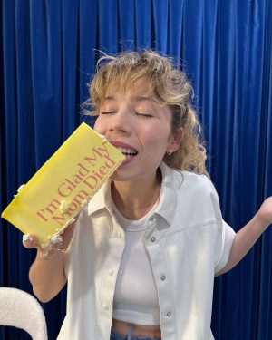 Jennette McCurdy Instagram - happy first birthday igmmd. thank you all so much for making this book a NYT bestseller for one entire year. i honestly can’t believe it. i’m grateful every day for the crazy ride this last year has been and for the incredible opportunities that have come from it. it’s thanks to you all ♥️