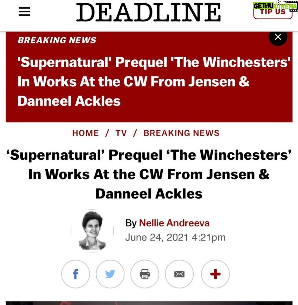 Jensen Ackles Instagram - Been sitting on this for a while… Can’t wait to share…It’s the story I always wanted to know. We will hit the waypoints that have been set and fill in the rest in a way you never expected. “We got work to do”. #spnfamily #TheWinchesters