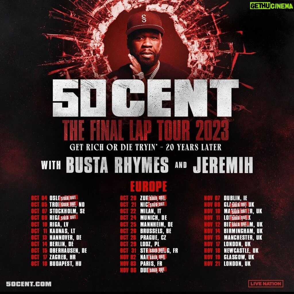Jeremih Instagram - ‘Yaa boii just got added to da Final Lap of the European tour w/ @50cent @bustarhymes Lemme kno whaa cities y’all poppin out 2?? & whaa songs y’all want me 2 add… #LateNightsEurope👌🏾 Also tag who Eva y’all know hard on tha viddy🎥 side in Europe’ #THEFINALLAPTOUR2023 #EUROPE