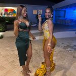 Jess Hilarious Instagram - Freaking Cheers ❤️ Aruba My girls turned up with me. Gown made by @kustomkreationsbyak Aruba Oranjestad