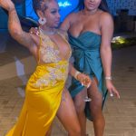 Jess Hilarious Instagram - Freaking Cheers ❤️ Aruba My girls turned up with me. Gown made by @kustomkreationsbyak Aruba Oranjestad