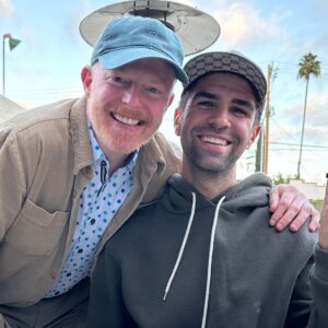Jesse Tyler Ferguson Instagram - Thank you to my wonderful husband @justinmikita who planned such a wonderful birthday weekend for me. Spending my 48th watching the @taylorswift Eras Movie with my friends & family was everything I didn't know I needed but loved! All of this and a beautiful dinner cooked by my dear friend @sarahcarey1. I feel very loved. Thank you! ❤️❤️❤️❤️