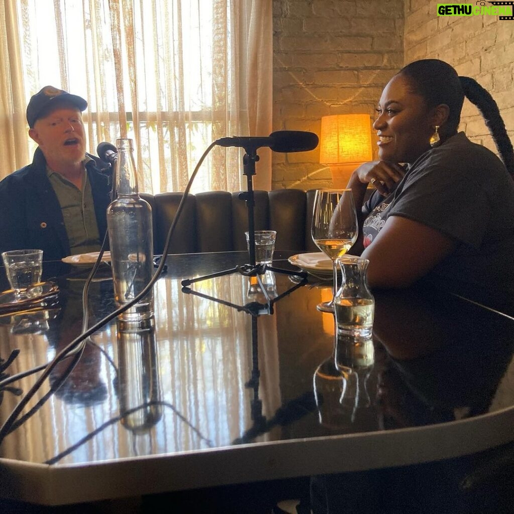Jesse Tyler Ferguson Instagram - This week on Dinner’s On Me, Oscar and Tony nominated star of “The Color Purple” Danielle Brooks joins the show. Over tuna melts and Thai steak salad, Danielle tells me what it was like to inherit a role from Oprah Winfrey herself and losing her anonymity overnight with the success of Netflix’s “Orange is the New Black.” This episode was recorded at Superba Food + Bread in Hollywood, CA. Episode link is in the bio—don't wait, give it a listen! ❤️ Superba Food + Bread Hollywood