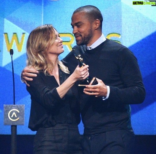 Jesse Williams Instagram - 🥂 Big Love & Congrats to my generous, hilarious, homie @ellenpompeo 🏆 Legacy Forever