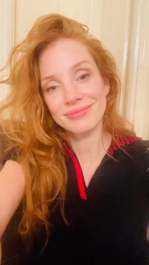 Jessica Chastain Instagram - Live with @ninaansary 
Tomorrow 1PM EST on Instagram Live
See you there!