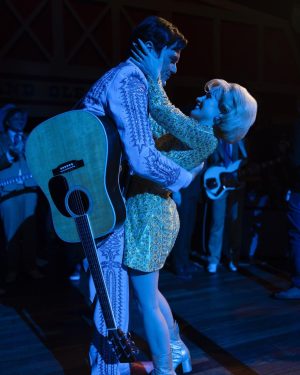 Jessica Chastain Instagram - About a year ago we were in music rehearsals, learning some of George Jones and Tammy Wynette’s biggest hits. Nerves were high, emotions were higher as we tried to channel these two country legends. A year has passed and we can finally start to share their story with you. More to come from #GeorgeAndTammy @paramountnetwork
