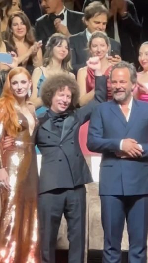 Jessica Chastain Instagram - Thank you to Michel Franco for standing in solidarity with @sagaftra and signing the Interim Agreement. I was so proud to be in Venice to celebrate our film: Memory, this incredible team, and the power of Independent Cinema. Shout out to @gucci & @bulgari for getting a girl ready 💕