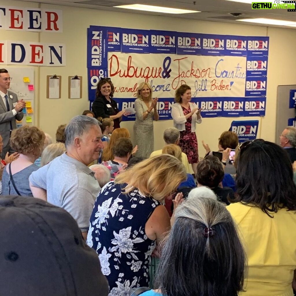 Jill Biden Instagram - It's been a heartbreaking week, but spending time with volunteers—who show up and get to work, just because they want to make the world a better place—reminds me of how much there is to be hopeful about. Thank you Davenport and Dubuque for welcoming me today! Iowa