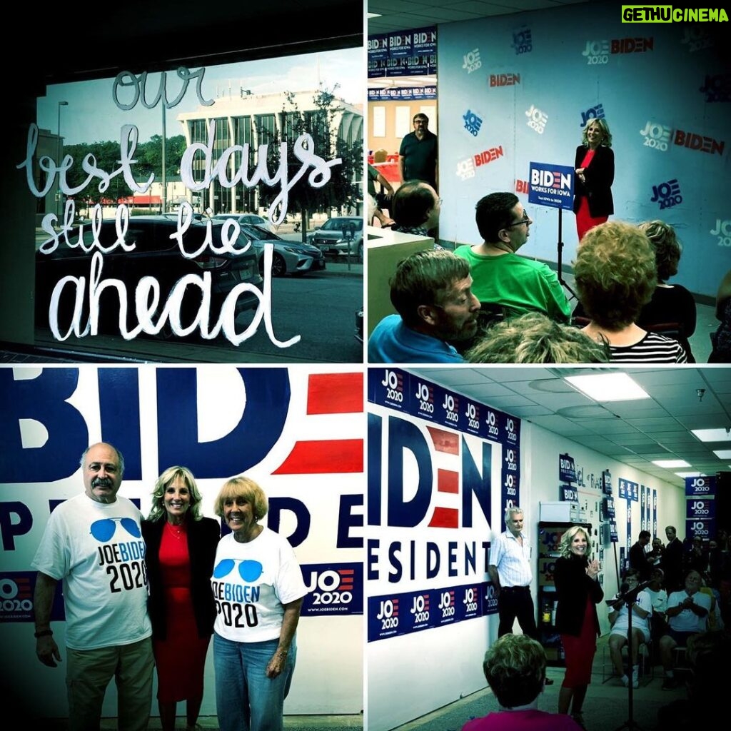 Jill Biden Instagram - It was an honor to join #TeamJoe in #SiouxCity and #CouncilBluffs to open our first Biden for President offices in Iowa. Joe inspires us to keep believing that our best days are ahead of us, never behind. He is running for President for you—this is your campaign. Thank you for your faith and belief that we can build a better nation if we do it together.