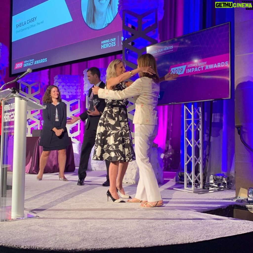 Jill Biden Instagram - Sheila Casey, congratulations on the #hiringourheroes Lifetime Achievement Award! It represents a lifetime of service, a lifetime of love. #MSES2019 #MilSpouse