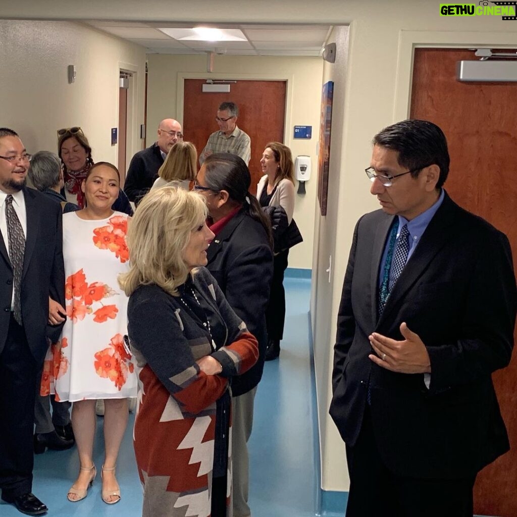 Jill Biden Instagram - Today we launched a place of beauty and hope: the first-ever full-time cancer treatment and support program serving Native Americans on their lands. Thank you @cancersupporthq and Navajo Nation President @nezlizer2018 for a very special day.