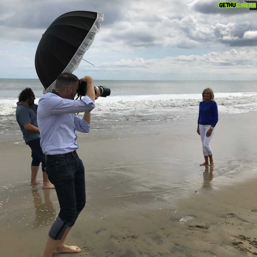 Jill Biden Instagram - Can’t believe it’s already been 8 months since we shot the cover for #wherethelightenters and it comes out tomorrow! Thank you @beowulfsheehan for capturing this moment in Rehoboth, DE.