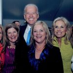Jill Biden Instagram - My sisters and Joe .... I grew up the oldest of five girls in a suburb of Philly ... we complete each other - love and laughter #siblinglove #nationalsiblingsday #phillygirls