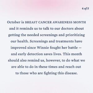 Jill Biden Instagram - Facing breast cancer is always difficult, but it’s harder in the midst of a pandemic.

There is power in storytelling. Patients, survivors, caregivers, friends and family, tell us your story by using #MyBreastCancerStoryIs.

We will win this battle, together.

#BreastCancerAwareness