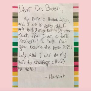 Jill Biden Instagram - On International #DayOfTheGirl, we celebrate the girls committing themselves to fighting for change. Know that we are in this fight with you and for you. There is nothing you cannot do.

Let’s vote for Hannah and girls like her all across America.