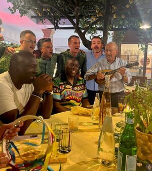 Jimmy Kimmel Instagram - Belting out showtunes with my best friends Michael Jordan & @MagicJohnson at the world-famous Da Paolino Ristorante in #Capri