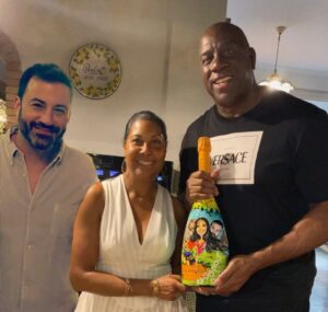 Jimmy Kimmel Instagram - My best friend and adventure partner for life @MagicJohnson is here tonight!