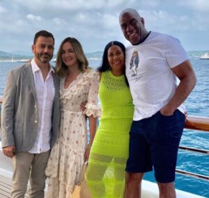 Jimmy Kimmel Instagram - My best friend and adventure partner for life @MagicJohnson is here tonight!