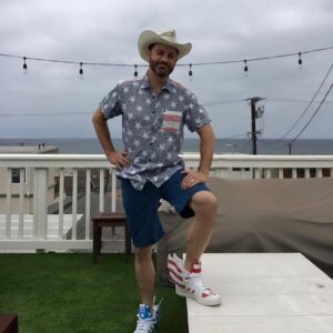 Jimmy Kimmel Instagram - Over the years, fashion experts and famous designers often ask “Why do you dress like this on the 4th of July?” and my answer is two-fold...
#1 - because, for better or worse, I love this country and 
#2 - because Marshall’s had a sale.

Happy Independence Day to my fellow Americans 🇺🇸🌭