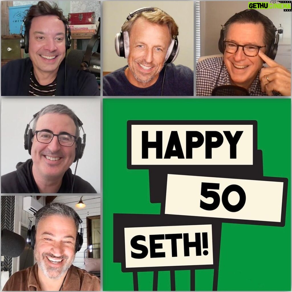 Jimmy Kimmel Instagram - Happy 50 to the “cute one” from @StrikeForceFive - a funny and lovely man named @SethMeyers.