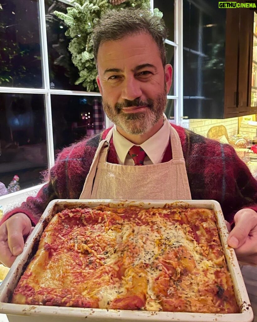 Jimmy Kimmel Instagram - The Feast of Seven Fishes and a lasagna too! From our family to yours, we wish you a warm and wonderful Xmas Eve.
