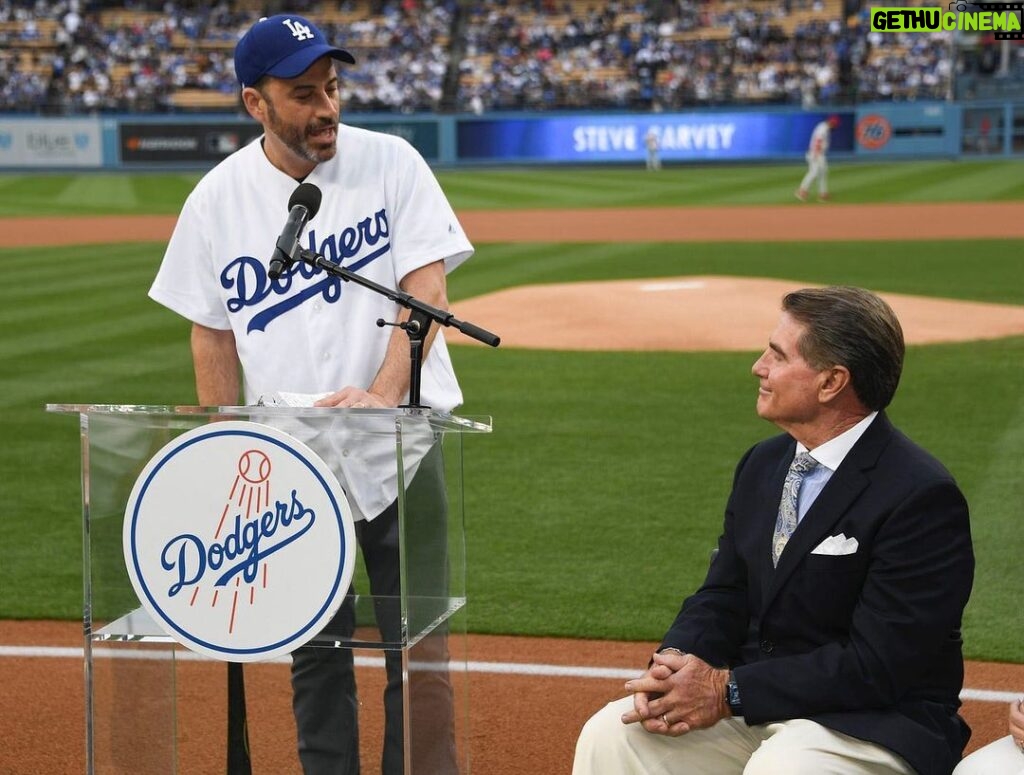Jimmy Kimmel Instagram - Happy #75 to #6 - my all-time favorite player and an iron man, to whom the old saying “never meet your idols” does not apply. @SteveyGarvey6