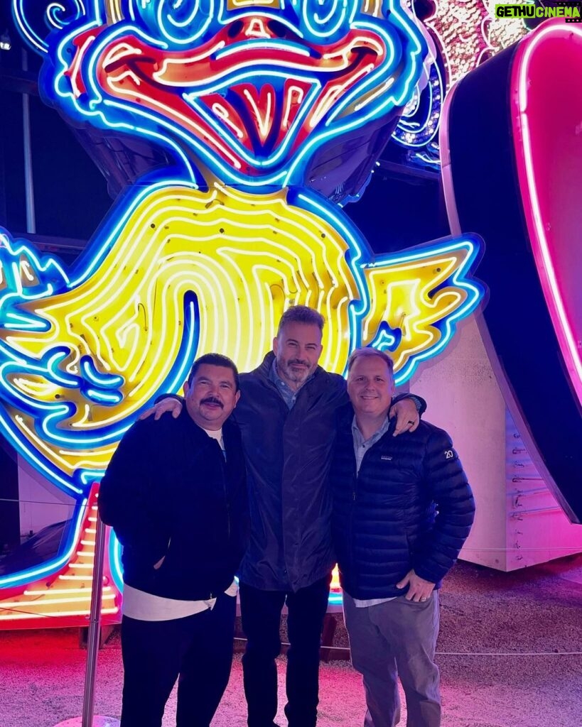 Jimmy Kimmel Instagram - We are lit up, full of camarones and ready for the @Vegas Super Bowl! #ExcessiveCelebration #ad