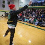 Jo Koy Instagram - Went back to my high school to give back. Proud of my sister for representing JK foundation and making this beautiful moment happen. Our goal is to continue to inspire @hfhsfalcons students to follow their dreams. Mahal kita!! Henry Foss High School Alumni