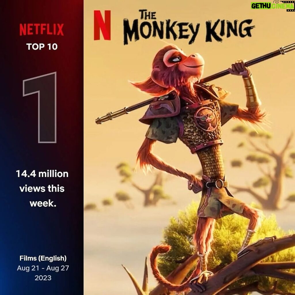 Jo Koy Instagram - Couldn’t talk about it in August, but now we can - The Monkey King was the #1 animated movie in 93 countries the week it came out. Go to Netflix and watch it now, I voice Benbo